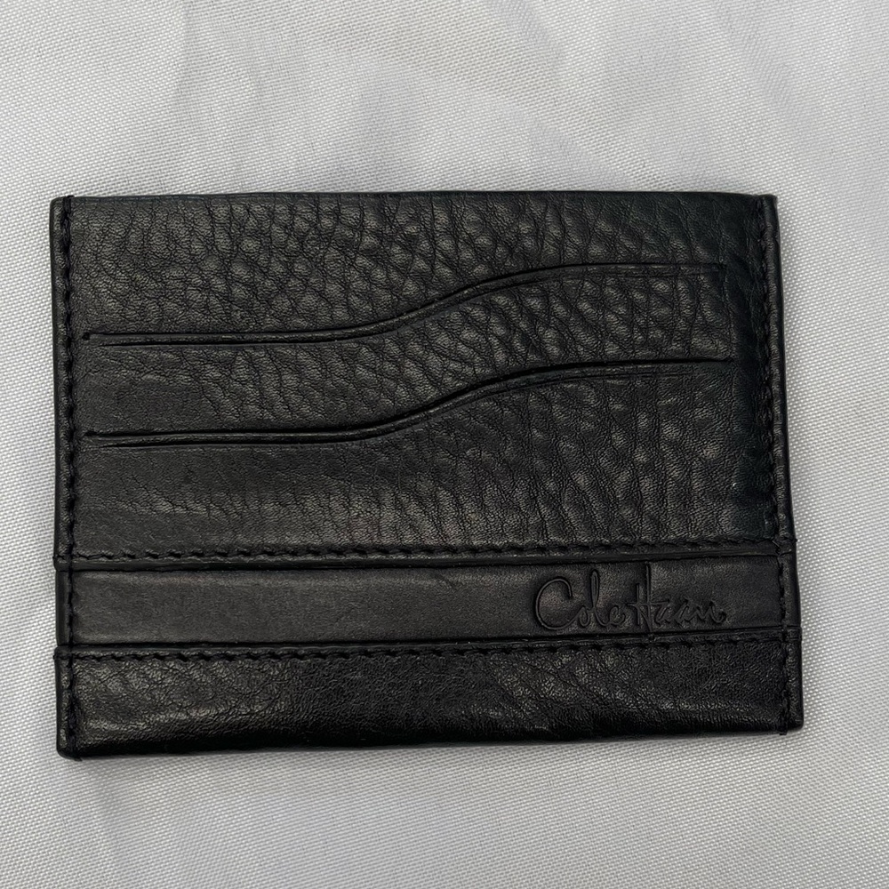 Cole Haan Black Leather Key and Card Holder